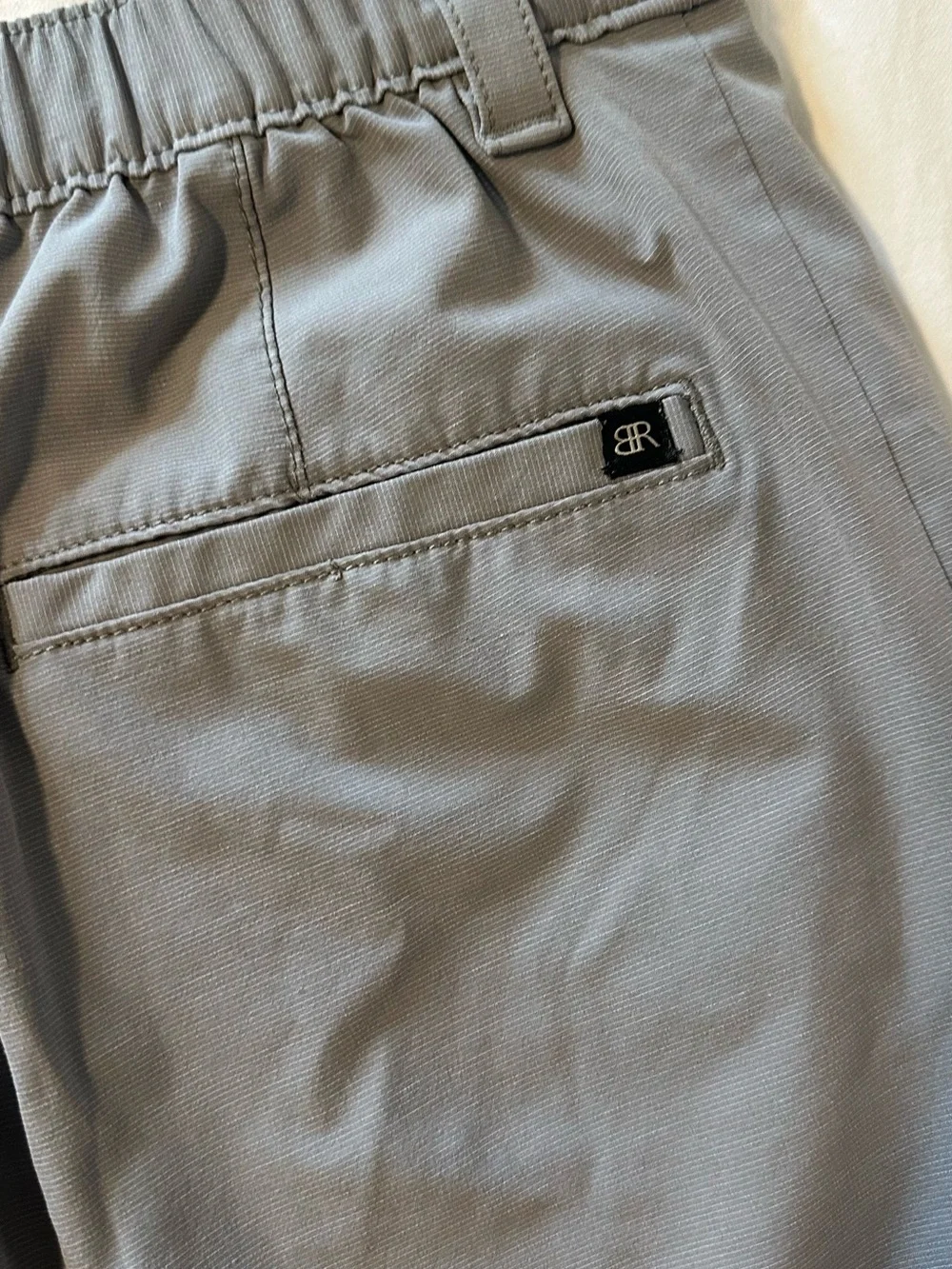 Banana Republic Men's Light Gray Flat-Front Shorts